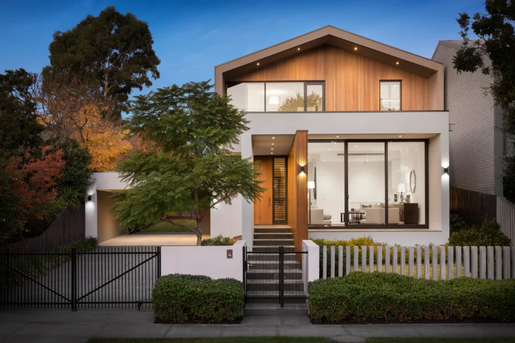 stylish modern smart home with architectural details