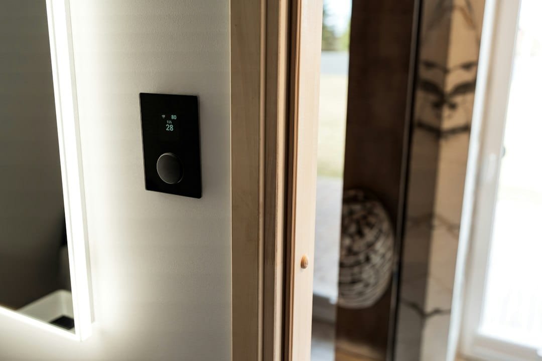Modern wall-mounted smart dimmer control illustrating smart lighting compatibility